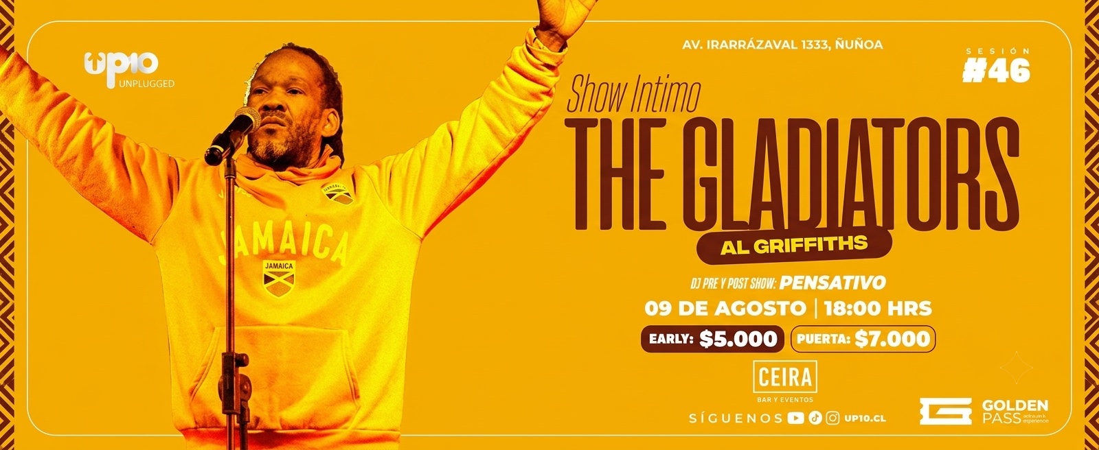 The Gladiators 9 de Agosto – banner The Gladiators 9 de Agosto - banner